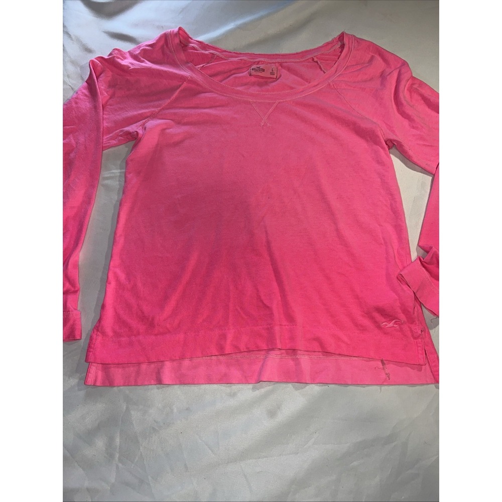 Y2K Hollister Off The‎ Shoulder Stretchy Rose Ombré Long Sleeve Sexy Top 360